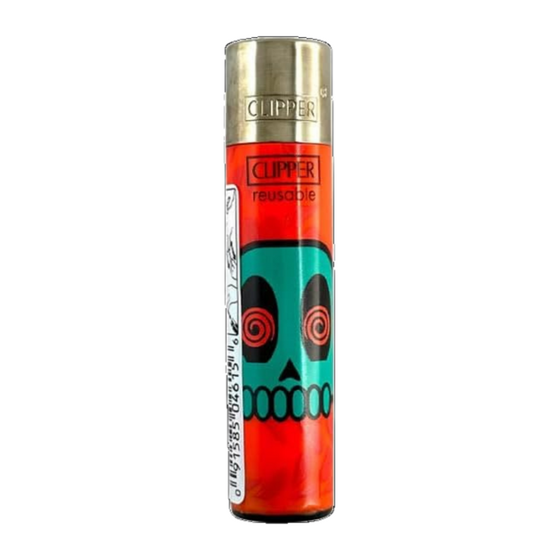 Clipper Classic Large Lighter, Refillable and Windproof Lighter Skull Life 1