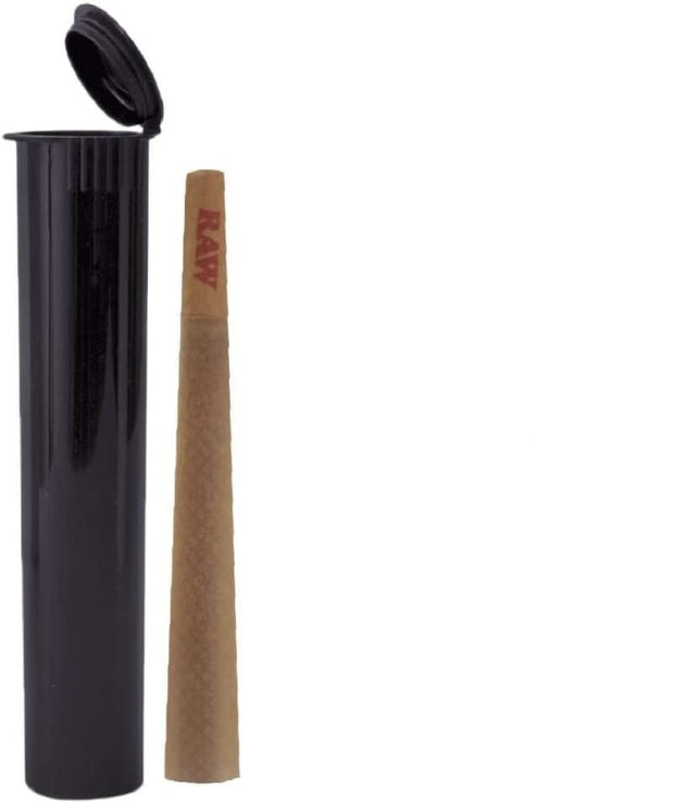 an open doob tube next an raw cone