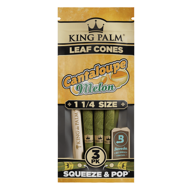 king palm leaf cones cantaloupe melon