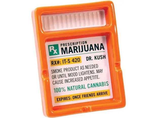 rx prescription glass ashtray