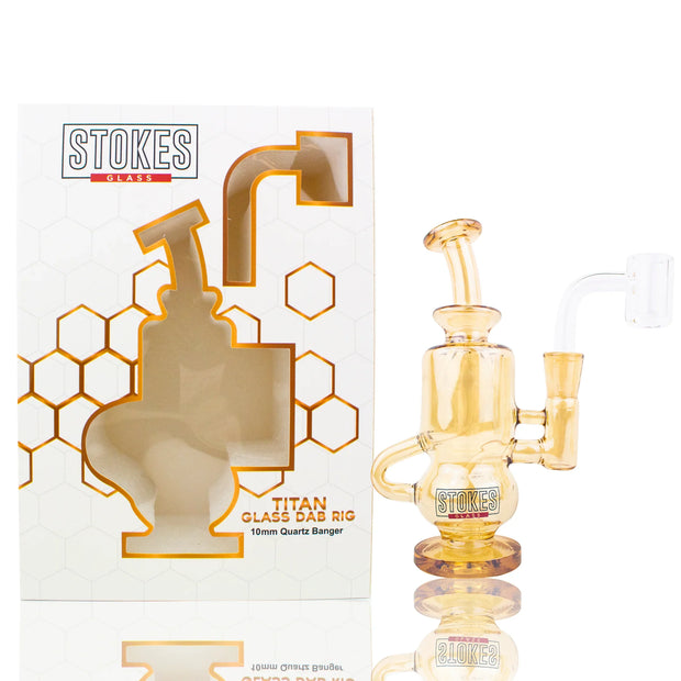 Stokes - Titan "Oro Edition" 5.5" Glass Dab Rig - 10mm Banger