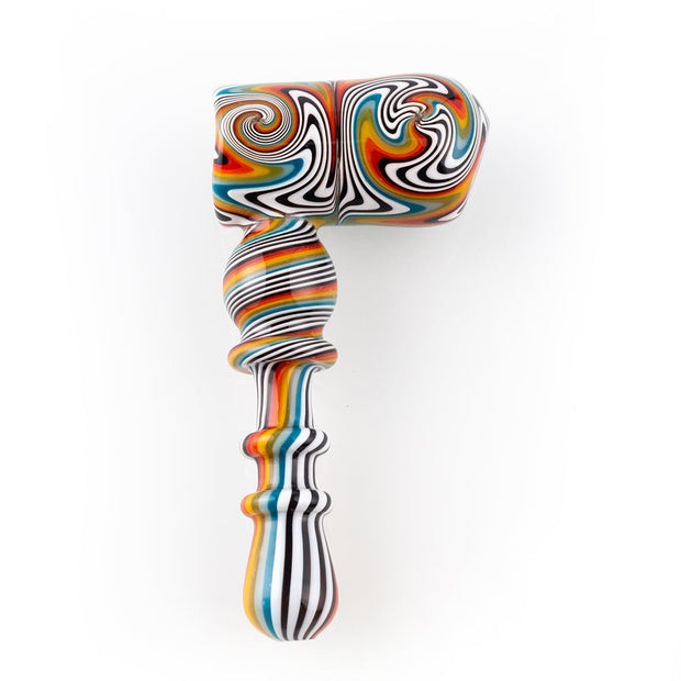 side view of a glass bubbler pipe