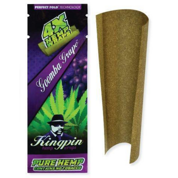 Kingpin Hemp Wraps - Gooba Grape - 4 Per Pack