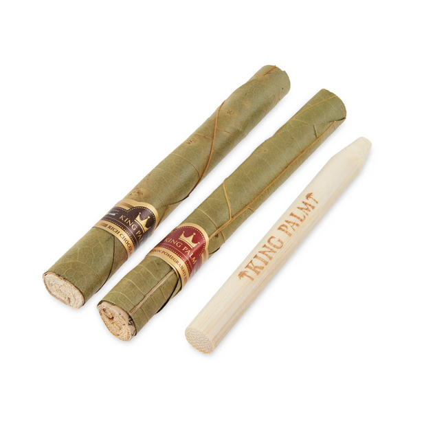 King Palm REAL LEAF King Size Rolls (2 Gram) - Dual Pack W/Packing Stick