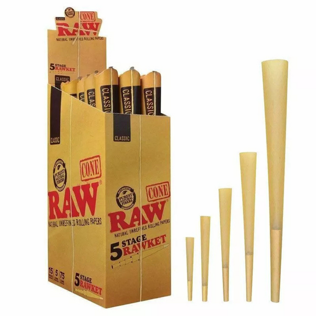 RAW - Classic 5 Stage RAWket Pack (5 Cones Per Pack)