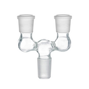 Double Bowl Joint Adapter - 14mm Male to Dual 14mm Female