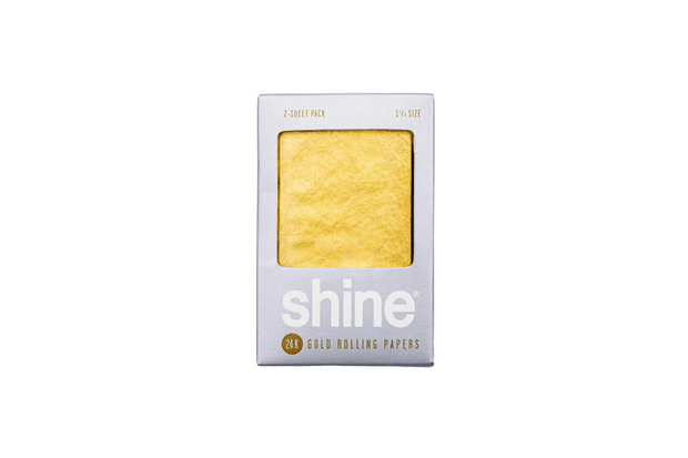Shine 24K Gold Rolling Paper 1-1/4 Size  - (2 Pack)