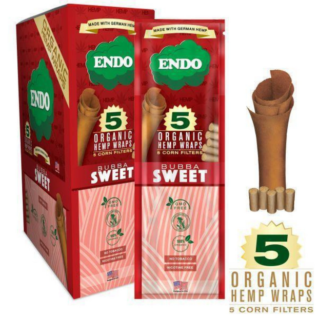 Endo 5 Pack Hemp Wraps With 5 Corn Filters