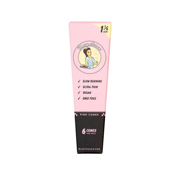 blazy susan pink pre rolled cones 1.25 size 6ct