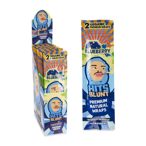 front side of blue berry hits blunt wraps