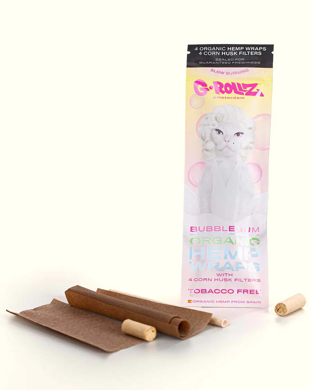 a pack of hemp wraps and cornhusk filters