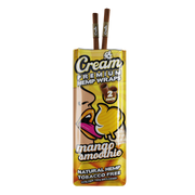 cream mango smoothie hemp wraps