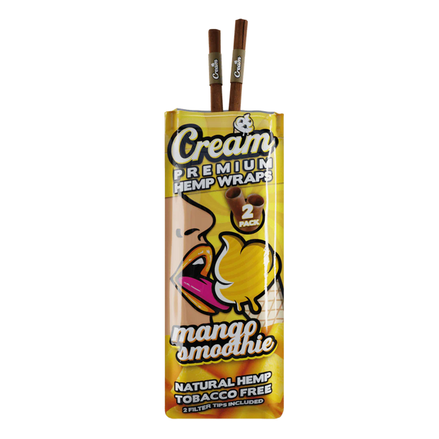 cream mango smoothie hemp wraps