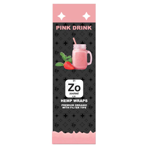 zooted hemp wraps pink drink